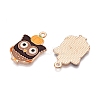 Thanksgiving Day Theme Alloy Enamel Pendants X-ENAM-T020-35D-2