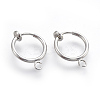 Brass Clip-on Hoop Earrings LS-KK-L169-06P-2