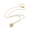 304 Stainless Steel Crystal Rhinestone Heart Pendant Cable Chain Necklaces for Women LS-NJEW-Z056-01C-G-4
