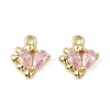 Brass Micro Pave Cubic Zirconia Pendants KK-C107-14A-G-1