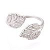 304 Stainless Steel Cuff Open Rings for Women RJEW-N052-26P-2