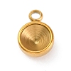 202 Stainless Steel Pendant Rhinestone Settings STAS-F266-24G-1