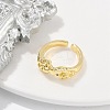 Rack Plating Brass Cuff Rings for Women RJEW-M028-61G-4