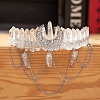 Moon & Chain Metal Hair Bands PW-WG63593-01-1