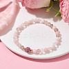 Glass Faceted Round Beaded Stretch Bracelets BJEW-JB10057-02-2