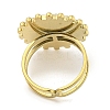 Ion Plating(IP) 304 Stainless Steel Synthetic Turquoise Cuff Rings G-Z056-08G-01-3