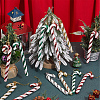 4 Sets 4 Colors Plastic Candy Cane Pendant Decorations FIND-SC0013-42B-4