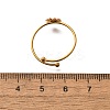 Daisy 304 Stainless Steel Enamel Open Cuff Rings for Women RJEW-M061-01G-02-3