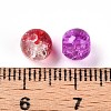 Baking Paint Transparent Crackle Glass Beads DGLA-Q018-6mm-M01-4
