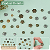 360Pcs 12 Styles Tibetan Style Alloy Bead Caps TIBE-SC0002-34-6