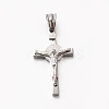 Tarnish Resistant Easter Theme Hot Unisex 201 Stainless Steel Crucifix Cross Pendants X-STAS-F010-24P-1