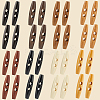 32Pcs 8 Colors 2-Hole Wood Buttons DIY-GF0011-42B-7
