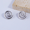 Rotating Thread Mosquito Coil Holder Brass Stud Earrings NN8034-1