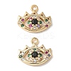 Brass Micro Pave Clear Cubic Zirconia Pendants KK-Q031-47G-07-1