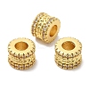 Rack Plating Brass Cubic Zirconia European Beads KK-R147-03G-1