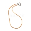 Flat Faux Suede Cord Necklace Making with Alloy Lobster Claw Clasps and Iron End Chains NJEW-Q031-02A-2