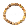 Natural Imperial Jasper Round Beaded Stretch Bracelets for Men Women BJEW-JB12570-02-1