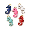 304 Stainless Steel Enamel Charms STAS-Q363-14G-G-1