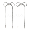 Non-Tarnish Bowknot 304 Stainless Steel Stud Earrings for Women EJEW-Z060-01P-1