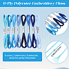 8 Skeins 8 Colors 6-Ply Polyester Embroidery Floss OCOR-CY0002-09B-2