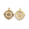 Tibetan Style Alloy Compass Pendants TIBEP-S272-AG-LF-1