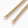 PVD Vacuum Plating Adjustable 304 Stainless Steel Slider Bracelets Making STAS-T050-030G-4
