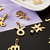 304 Stainless Steel Pendants STAS-BT0001-06G-4