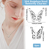 4Pcs 304 Stainless Steel Charms STAS-BBC0006-50P-2