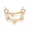 Brass Micro Pave Cubic Zirconia Pendants KK-N261-120B-G-1