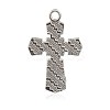 Platinum Plated Alloy Enamel Latin Cross Pendants ENAM-J560-01P-2