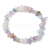 Natural Ametrine and Morganite Chip Beads Stretch Bracelets for Women BJEW-JB12589-03-1