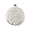 Non-Tarnish 201 Stainless Steel Machine Polishing Pendants STAS-G261-24P-2