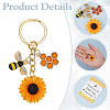 30Pcs Alloy Enamel Keychains KEYC-ME00008-3