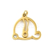 304 Stainless Steel Pendants STAS-R137-01G-Q-1