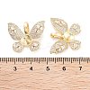 Brass Clear Cubic Zirconia Peg Bails KK-P271-13G-3