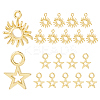 20Pcs 2 Styles Brass Charms KK-HS0015-55-1