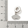 304 Stainless Steel Colorful Rhinestone European Dangle Charms STAS-U005-42P-3