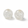 Transparent Crackle Acrylic Bead OACR-H019-02B-3