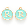 Golden Plated Alloy Enamel Charms LS-ENAM-S118-05R-1
