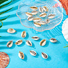 24Pcs 4 Styles Electroplate Cowrie Shell Link Connectors Charms and Pendants SHEL-TA0001-25-5