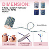 4 Rolls 4 Colors 4-Ply Polycotton Cord with Metallic Thread OCOR-TA0003-06B-3