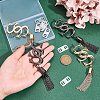 4Sets 2 Colors Double Letter S Alloy Tassels Style Bag Lock Decorations Accessories FIND-WR0003-63-5