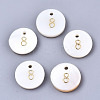 Natural Freshwater Shell Charms SHEL-Q023-08-1