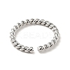 Non-Tarnish 201 Stainless Steel Twist Rope Shape Open Cuff Ring for Women RJEW-G266-40P-2