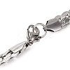 Non-Tarnish 304 Stainless Steel Twist Chain Necklaces for Women NJEW-G140-08A-P-3