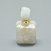 Natural Agate Openable Perfume Bottle Pendants G-E556-18C-2