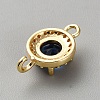 Light Gold Plated Brass Pave Cubic Zirconia Connector Charms KK-CJC0001-41KCG-02-2
