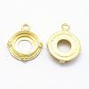 Brass Pendant Cabochon Open Back Settings KK-F721-146C-RS-2
