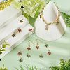 24Pcs 2 Colors Brass Cubic Zirconia Charms KK-FH0004-25-2
