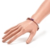 Natural Amethyst & Gemstone Round Beaded Bracelet for Women BJEW-JB08336-03-3